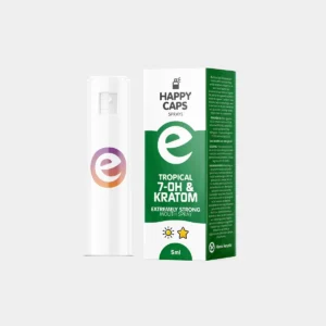 7-OH & Kratom Mouth Spray Tropical Flavor Happy Caps – 5ml