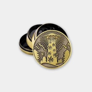 grinder-metal-gold-ufo-60mm-4p Metalen Grinder 420 UFO Goud (⌀60 mm – 4-parts)