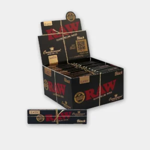 RAW Black Connoisseur Kingsize Slim + Tips – 24 packs