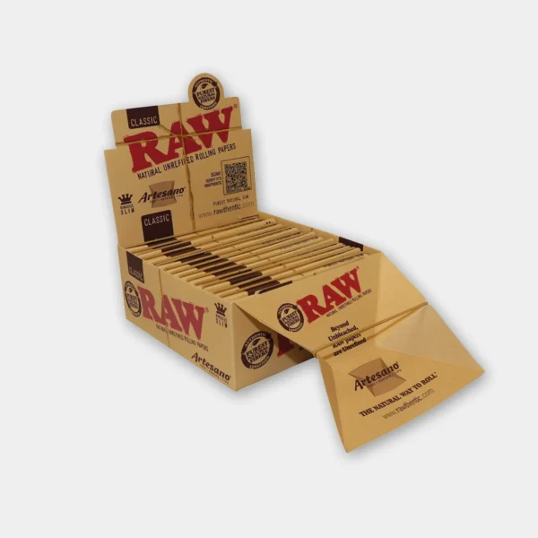 RAW Classic Artesano Kingsize Slim + Tips + Tray – 15 packs