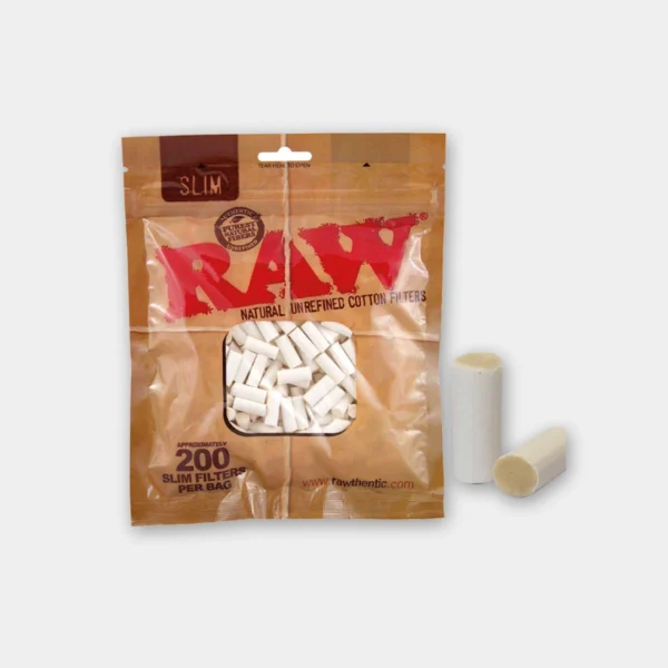 RAW Slim Cotton Filters – 200 Filters
