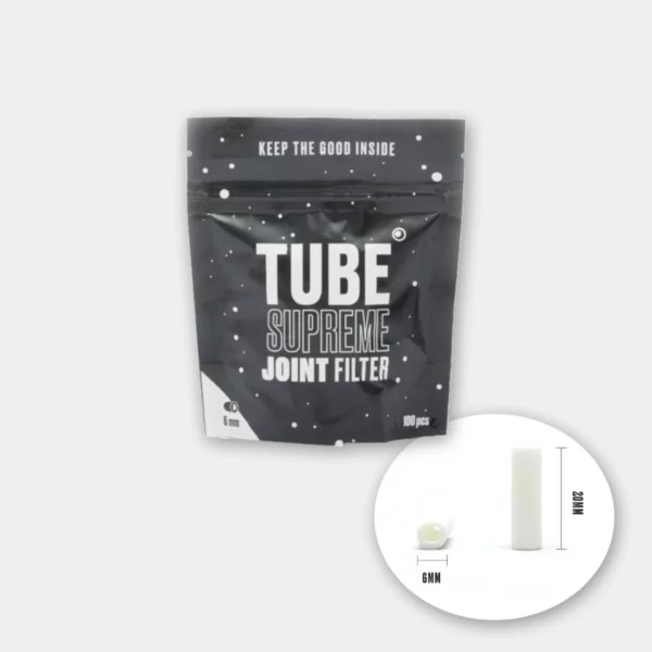 Tube Supreme Joint Filter 6mm Natural – 100 filters